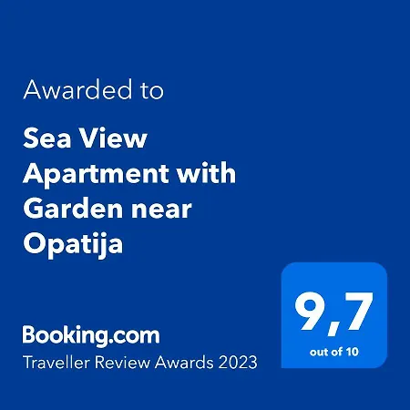Sea View With Garden Near Opatija Διαμέρισμα Veprinac